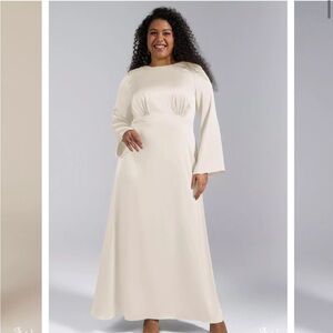 AW Bridal white wedding modest Dress